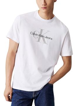 Camiseta Calvin Klein Hero branca para homem.