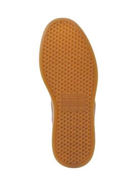Sapatilhas Tommy Jeans Greemwich Platform vermelhas para mulher.