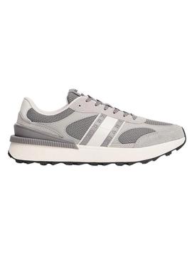 Tênis Tommy Jeans Technical cinza para homem.