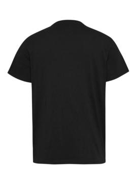 Camiseta Tommy Jeans Varsity Pop preta para homem