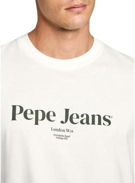 Camiseta Pepe Jeans Branca para homem.