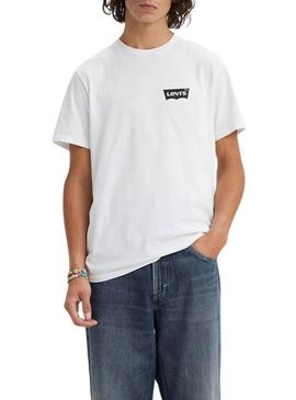 Camiseta Levis Graphic branca para homem.