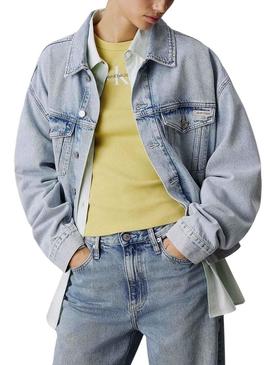 Jaqueta jeans Calvin Klein Jeans Boxy para mulher.