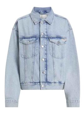 Jaqueta jeans Calvin Klein Jeans Boxy para mulher.