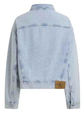 Jaqueta jeans Calvin Klein Jeans Boxy para mulher.