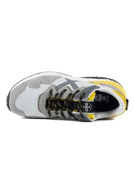 Sapatilhas Munich Shibuya 23 cinza e amarelo para homem.