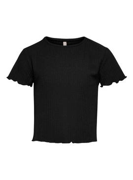 Camiseta Only Kognella preta para menina