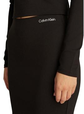 Saia Calvin Klein Jeans Milano preta para mulher.
