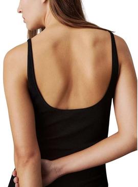 Vestido Calvin Klein Jeans Rayon preto para mulher