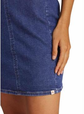 Vestido Calvin Klein Jeans Mini Column denim para mulher.