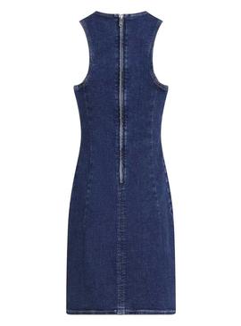 Vestido Calvin Klein Jeans Mini Column denim para mulher.