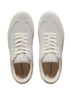 Sapatilhas Calvin Klein Jeans Classic Cupsole cinza para mulher