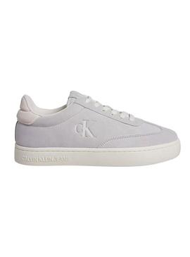 Sapatilhas Calvin Klein Jeans Classic Cupsole cinza para homem.