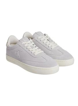 Sapatilhas Calvin Klein Jeans Classic Cupsole cinza para homem.