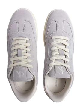 Sapatilhas Calvin Klein Jeans Classic Cupsole cinza para homem.