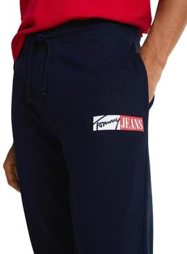 Calça Tommy Jeans Entry marinho para homem.
