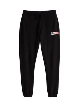Calça Tommy Jeans Entry preta para homem.