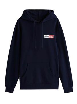 Moletom Tommy Jeans Graphic marinho para homem.
