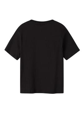 Camiseta Name It Beinir preta para menino.