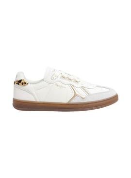 Sapatilhas Pepe Jeans Ball Fun brancas para mulher.