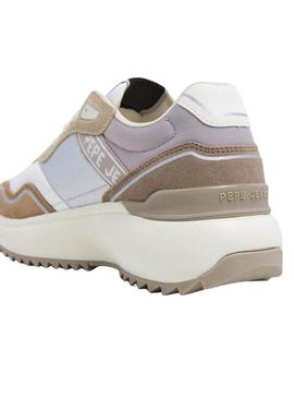 Sapatilhas Pepe Jeans Kimi Glam branco e prateado para mulher
