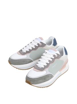Sapatilhas Pepe Jeans Rusper Class turquesa para mulher