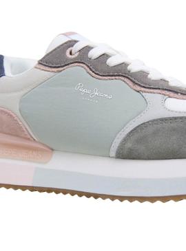 Sapatilhas Pepe Jeans Rusper Class turquesa para mulher
