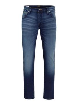 Calça de ganga Jack and Jones Mike denim escuro para homem.