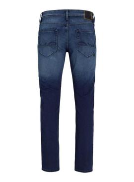 Calça de ganga Jack and Jones Mike denim escuro para homem.