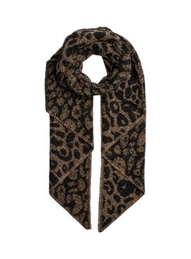 Cachecol Pieces Pyron animal print para mulher