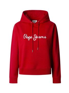 Moletom Pepe Jeans Maddy vermelho para mulher.