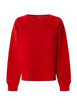 Moletom Pepe Jeans Reese vermelho para mulher.
