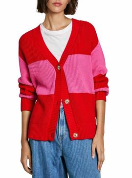 Jaqueta Pepe Jeans Paloma vermelha e rosa para mulher