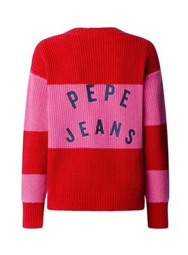 Jaqueta Pepe Jeans Paloma vermelha e rosa para mulher