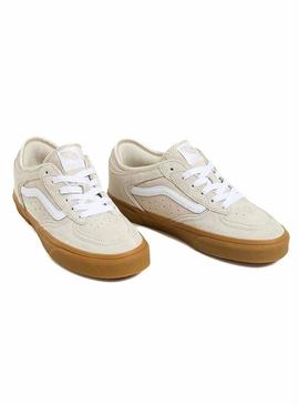 Tênis Vans Rowley bege para homem.