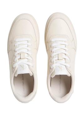 Sapatilhas Calvin Klein Classic Cupsole bege para homem.