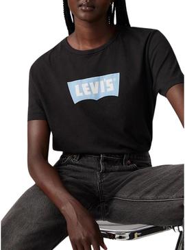 Camiseta Levis Iconic preta para mulher
