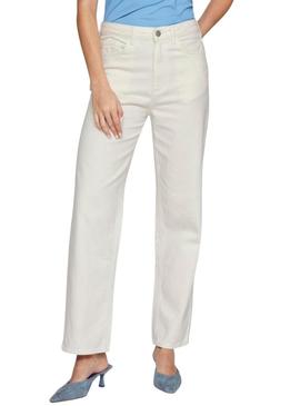 Calça jeans Vila Kelly branca para mulher.