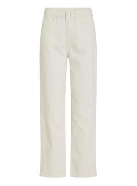 Calça jeans Vila Kelly branca para mulher.