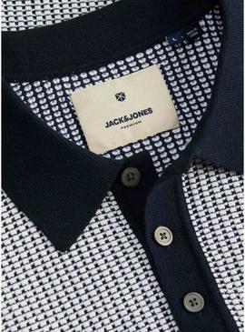 Camisa polo azul Jack and Jones Blusander para homem