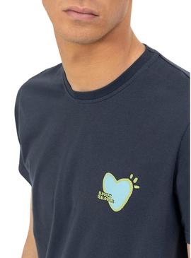 Camiseta El Pulpo The Artist azul marinho para homem.