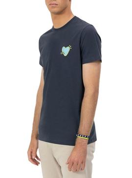 Camiseta El Pulpo The Artist azul marinho para homem.