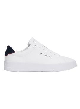 Tênis Tommy Hilfiger Court branco para homem.