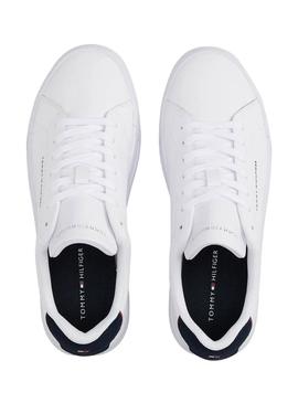 Tênis Tommy Hilfiger Court branco para homem.