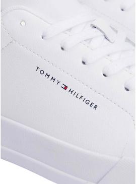 Tênis Tommy Hilfiger Court branco para homem.