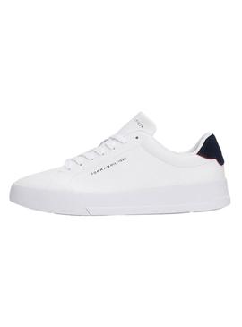 Tênis Tommy Hilfiger Court branco para homem.