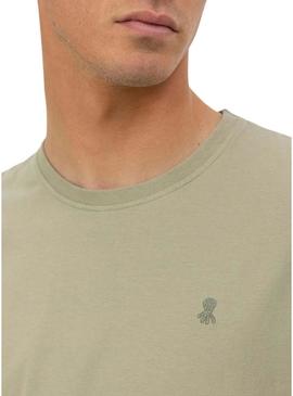 Camiseta El Pulpo Logo verde para homem
