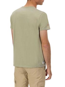 Camiseta El Pulpo Logo verde para homem