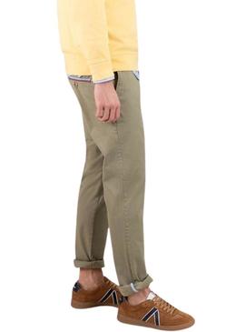 Calça El Ganso verde chinesa para homem.