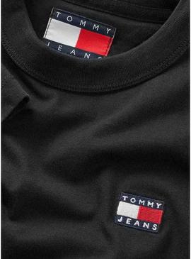 Camisa Tommy jeans Reg preta para mulher